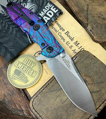 Midnight Sunrise Anomascus Zero Tolerance ZT0562TI Full Titanium Handles Magnacut Steel