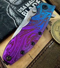 Midnight Sunrise Anomascus Zero Tolerance ZT0562TI Full Titanium Handles Magnacut Steel