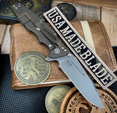 Hinderer Eklipse 3.5" Skinny Fullered Harpoon Spearpoint FDE G10 Battle Bronze Ti Working Finish Magnacut Blade - USA MB
