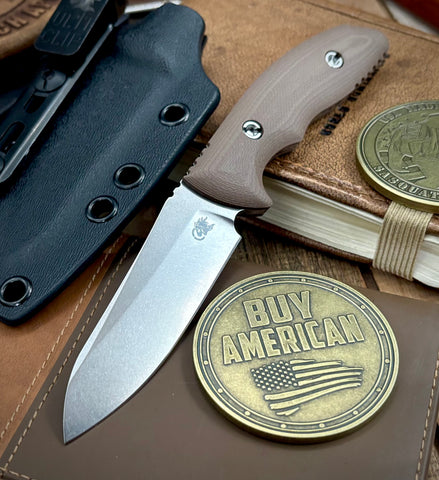 Hinderer Flashpoint Sheepsfoot with FDE G10 and Magnacut Stonewashed Blade - USA MB