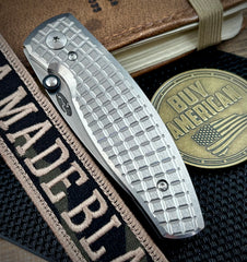 Three Rivers Manufacturing (TRM) Neutron 2 Liner Lock with Frag Flat Titanium Scales and Magnacut Steel - USA MB