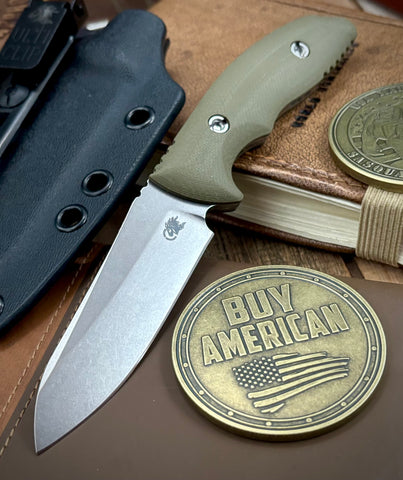 Hinderer Flashpoint Sheepsfoot with OD Green G10 and Magnacut Stonewashed Blade - USA MB