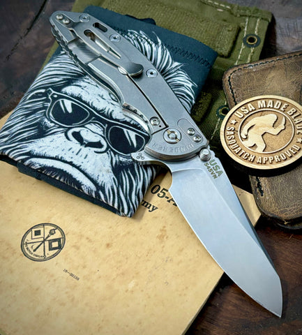 Hinderer XM-18 3.5 Sheepsfoot Stonewashed Full Ti S45VN Stonewashed Blade