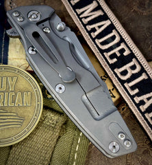 Hinderer Eklipse 3.5" Skinny Fullered Harpoon Spearpoint Translucent Green G10 Working Finish Ti Working Finish Magnacut Blade - USA MB