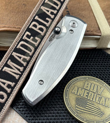 Three Rivers Manufacturing (TRM) Neutron 2 Liner Lock with Smooth Flat Titanium Scales and Magnacut Steel - USA MB