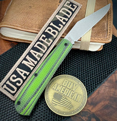 White River Knives Trailhead Trapper Slip Joint with S35VN Steel and Green G10 and Carbon Fiber Handles