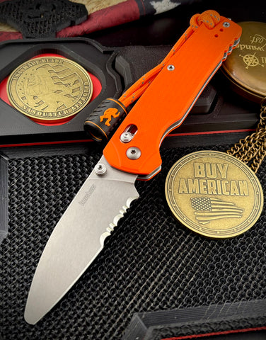 NEW Kershaw Bel Air XL-EMT 6110EMTORG Magnacut Blade with Duralock-Orange G10 Handles and Glass Breaker