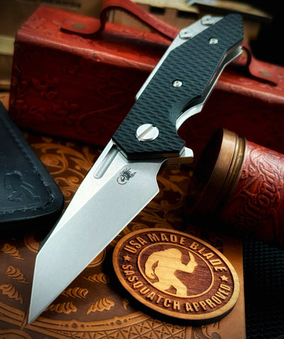 Wharnie Hinderer Half Track Gen 2 Black G10 Stonewashed Ti Magnacut