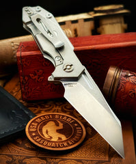 Wharnie Hinderer Half Track Gen 2 Black G10 Stonewashed Ti Magnacut