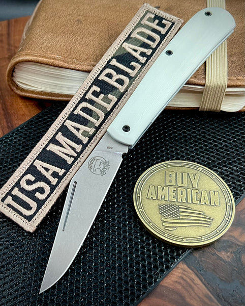 White River Knives Trailhead Trapper Slip Joint with S35VN Steel and White G10 Handles