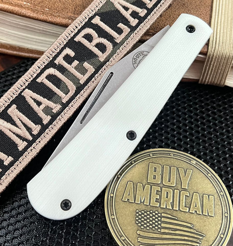 White River Knives Trailhead Trapper Slip Joint with S35VN Steel and White G10 Handles