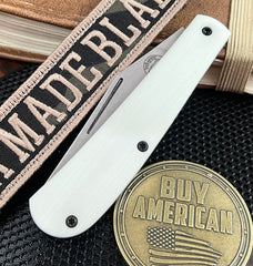 White River Knives Trailhead Trapper Slip Joint with S35VN Steel and White G10 Handles