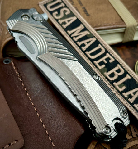 Freeman 451 Button Lock Flipper Full Ti Studio 451 Inline Milled with Magnacut Blade - USA MB
