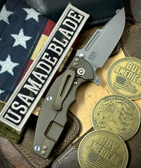 Hinderer Jurassic Clip Point Black G10 Battle Bronze Ti Magnacut Working Finish Blade - USA MB