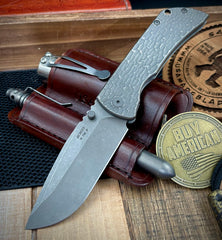 Jigged Pattern McNees Knives Mac-2 3.5" Atomic Ti Magnacut Stonewashed Blade (Gen 2)