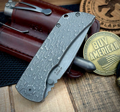 Jigged Pattern McNees Knives Mac-2 3.5" Atomic Ti Magnacut Stonewashed Blade (Gen 2)