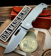Demko Knives AD20 Slim Clip Point Textured Ti  in Magnacut K1 - USA MB