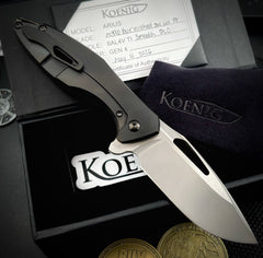 Arius Exclusive Flipper Black DLC Ti SW Polished Flats M390 - USA MB