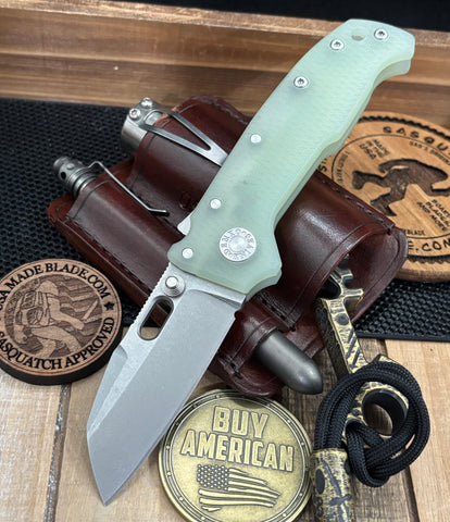 Demko AD20 Compact Batwing Magnacut Blade with Shark Lock and Natural G10