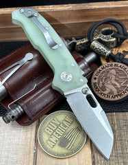 Demko AD20 Compact Batwing Magnacut Blade with Shark Lock and Natural G10