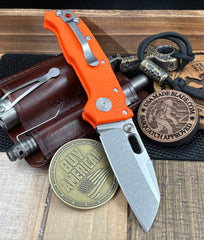 Demko AD20 Compact Batwing Magnacut Blade with Shark Lock and Orange G10
