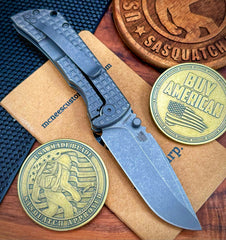 McNees Knives Mac-2 3.0" (GEN-2) Atomic Stonewashed Frag Ti Stonewashed Magnacut Hollow Ground Blade Stonewashed Ti Hardware - USA MB