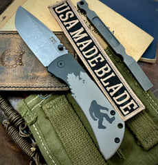 McNees Knives Mac-2 3.5" Blackout Squatch Ti Stonewashed Blade