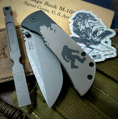 McNees Knives Mac-2 3.5" Blackout Squatch Ti Stonewashed Blade