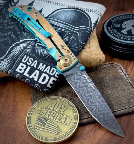 Spartan Blades Harsey Folder 3.25" Sasquatch at Sunset Special Edition with Chad Nichols Dam