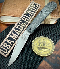 White River Knives Trailhead Trapper Slip Joint with S35VN Steel and Carbon Fiber Burl Handles