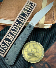 White River Knives Trailhead Trapper Slip Joint with S35VN Steel and Carbon Fiber Burl Handles