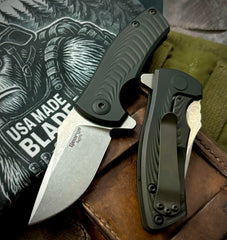 Les George ESV Flipper Black DLC Morph Ti & S45VN Blade EXCLUSIVE