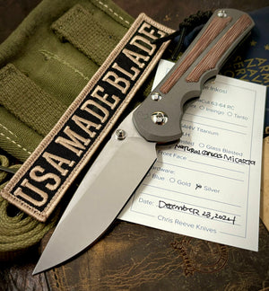 Chris Reeve Large Inkosi with Natural Micarta Inlay 12/19/2024 Magnacut - USA MB