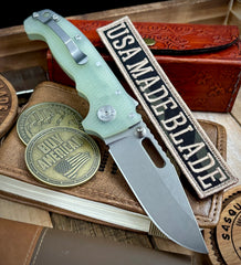 Demko Knives AD20 Slim Clip Point Natural G10 in Magnacut - USA MB