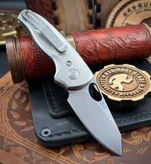 Three Rivers Manufacturing (TRM) Holier Nerd Liner Lock with 3D Titanium and Magnacut Steel - USA MB