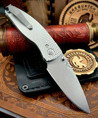 Three Rivers Manufacturing (TRM) Neutron 2 Liner Lock with 3D Lizard Skin Titanium and 20CV Steel - USA MB