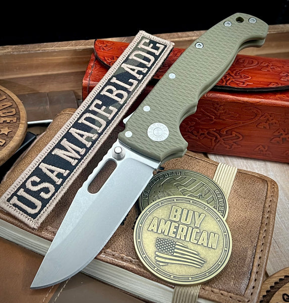 Demko Knives AD20 Slim Clip Point OD Green G10 in Magnacut