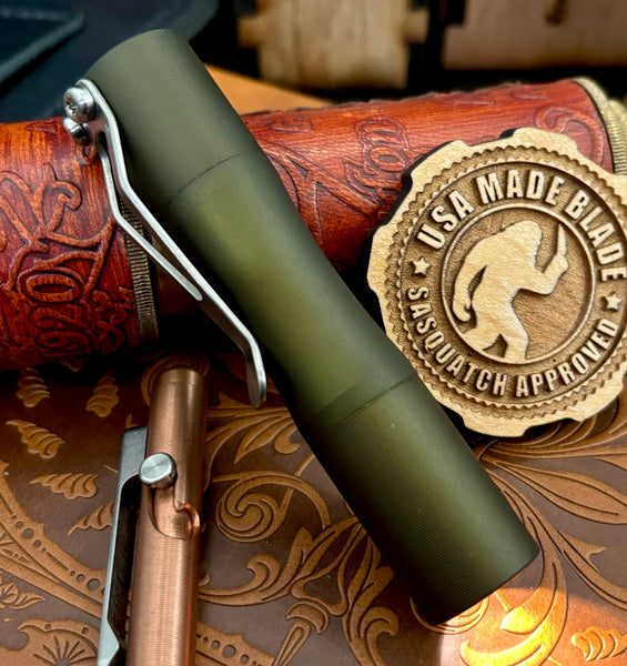 Apollo Aluminum Flashlight in OD Green from Tactile Turn