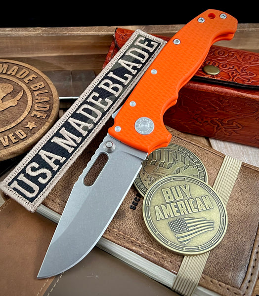 Demko Knives AD20 Slim Clip Point Orange G10 in Magnacut