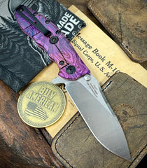 Double Purple Anomascus Zero Tolerance ZT0562TI Full Titanium Handles Magnacut Steel