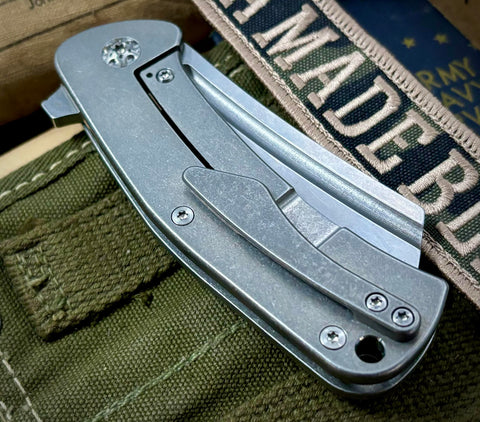 Nicholas Nichols Dreadnought Folder Full Ti (Magnacut) with Milled Clip