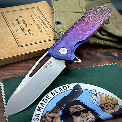 Southern Grind Penguin Stonewashed Full Ti in S90V Sunrise Anomascus - USA MB