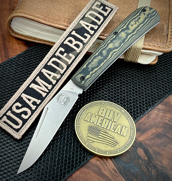 White River Knives Trailhead Trapper Slip Joint with S35VN Steel and Maple and Black Richlite Handles