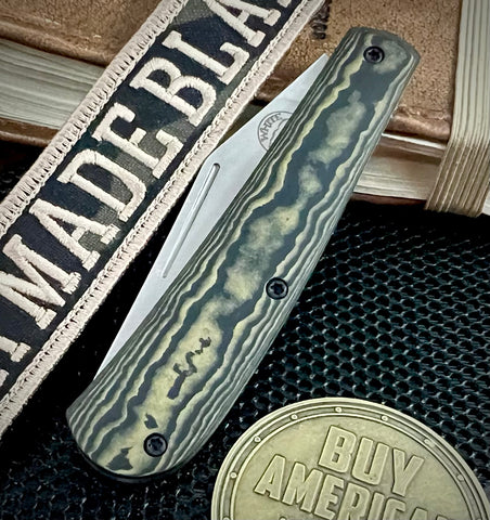 White River Knives Trailhead Trapper Slip Joint with S35VN Steel and Maple and Black Richlite Handles