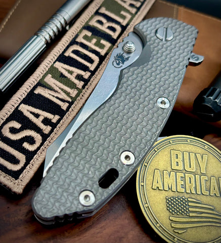 Ripple Full Ti Hinderer XM-18 3.5" Skinny Skinner Working Finish Ripple Ti  Magnacut Stonewashed Blade