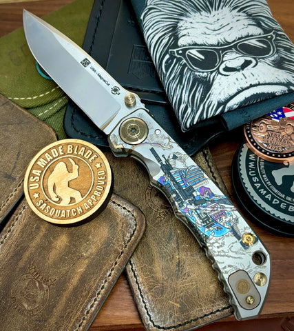 Spartan Blades Harsey Folder Ronin Tactics Long Gunner Edition MAGNACUT Stonewashed Blade