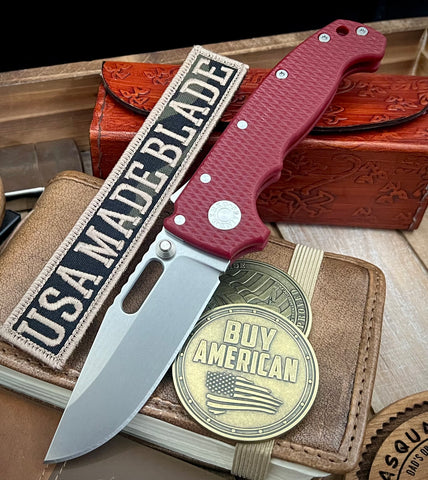 Demko Knives AD20 Slim Clip Point Red G10 in Magnacut - USA MB