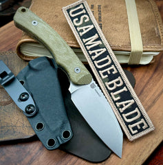 Tactile Knife Co. Redhawk with Tumbled Magnacut Blade, OD Micarta Handle, and Kydex Sheath