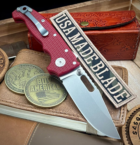 Demko Knives AD20 Slim Clip Point Red G10 in Magnacut - USA MB