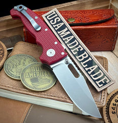 Demko Knives AD20 Slim Clip Point Red G10 in Magnacut - USA MB